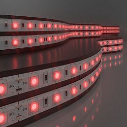 Лента светодиодная 24V 14,4W 60Led 5050 IP65 красный, 5м Elektrostandard a052974