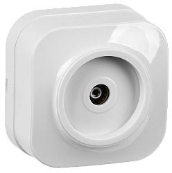 GLORY Розетка для открытой установки TV РТВ20-ХБ белый IEK EAH10-K01