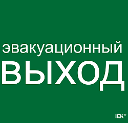 Этикетка самоклеящаяся 310х280мм "Эвакуационный выход" IEK LPC10-1-31-28-EVV