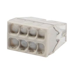 Экспресс-клемма с пастой REXANT СМК 2273-248, 8-проводная 0.5-2.5 мм², прозрачная (50 шт./уп.) 