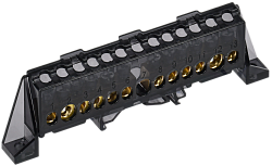 TEKFOR Шина N "ноль" в комбинированном DIN-изоляторе "Стойка" 8х12-(6+6)-Ч IEK TF-NN20-66-DP-K02