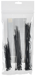 Набор хомутов 2,5х100; 2,5х150; 2,5х200 черные (75шт/упак) IEK UNH35-N02-075