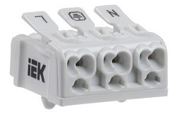 Клемма пружинная соединительная КСПн3-L+N+PE IEK 