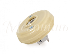 Розетка ретро фарфоровая компьютерная RJ45   (без подъемной рамки, D70x25), цвет - слоновая кость, к GE70341-02k