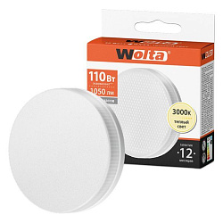 Лампа светодиодная "Таблетка-R75" 12Вт 1050лм 3000К GX53 (100шт/уп) WOLTA 25Y75R12GX53