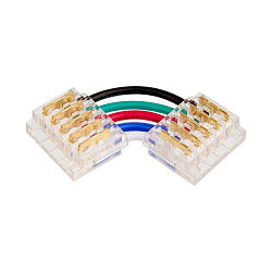 Коннектор WOLTA WLS-5PIN-RGBW-12MM-L угловой для ленты SMD RGB шириной 12мм. Цена за 1 шт., мин. кратность 3 шт. WLS-5PIN-RGBW-12MM-L
