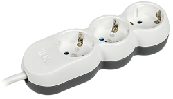 Удлинитель У03 3 места с заземлением 3м 3х1,5мм2 16А/250В UNO IEK 