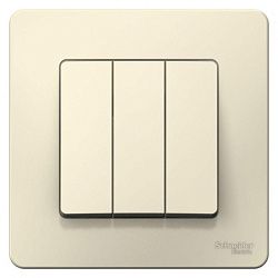 Выключатель 3-кл. СП Blanca 10А IP20 (сх. 1+1+1) 250В молочн. SE BLNVS100502 1210298