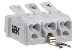 Клемма пружинная соединительная КСПз3-L+N+PE IEK 