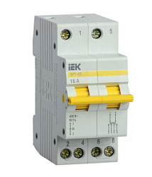 Выключатель-разъединитель трехпозиционный 2п ВРТ-63 16А IEK MPR10-2-016 1233252