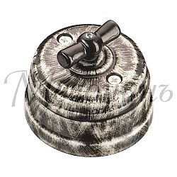 Art-Decor Выключатель ретро фарфоровый поворотный на 4 полож в комплекте с подъемной рамкой 10А  GE70401-40