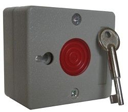 РВ-1 Тревожная кнопка с фиксацией и ключом сброса. 55х55х26 0613122022