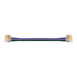 Коннектор WOLTA WLS-5PIN-RGBW-12MM-2 выводной/последовательный для ленты SMD RGBW шириной 12мм, провод 10см. Цена за 1 шт., мин. кратность 3 шт. WLS-5PIN-RGBW-12MM-2