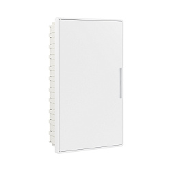 Щиток 36 мод встраиваемый Фрейм (FRAME), белый, с белой дверцей, с 4 шинами PEN (2шт на 8 отв. и 2шт на 10отв.) F36B1WW