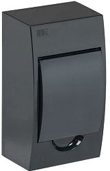 KREPTA 3 Корпус пластиковый ЩРН-П-4 IP41 черный IEK MKP12-N-04-41-K02