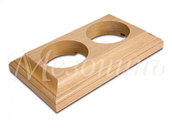 Рамка двухместная  "Престиж" бук натуральный, для наружного и внутреннего монтажа, ТМ "МезонинЪ" GE7 GE70707-25