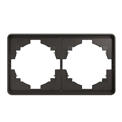 Рамка ROUND 2-постовая титан KRANZ KR-78-0752-2