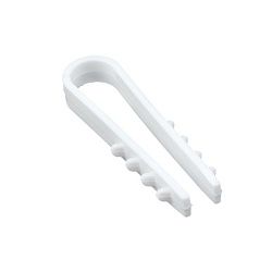 Дюбель-хомут для круглого кабеля (5-10мм) белый (50шт.) EKF plc-ncs50-5x10w