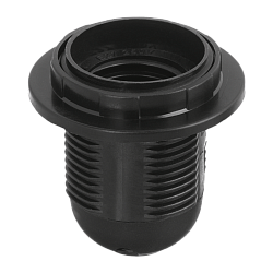 Патрон WOLTA WLH-008 E27 с кольцом, пластиковый, черный WLH-008
