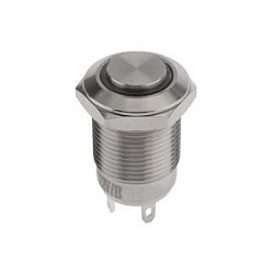 Кнопка  антивандальная Ø12 12В Б/Фикс (2с) (ON)-OFF синяя (A-12-C2) REXANT (в упак. 1шт.) 06-0343-A