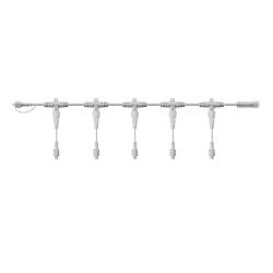 Разветвитель - шина для уличных гирлянд Professional (1 вход, 5 выходов) белый ПВХ 315-406