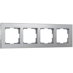 Рамка на 4 поста Aluminium (алюминий) Werkel W0041706