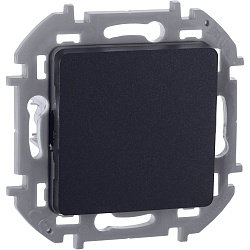 INSPIRIA Выключатель 1-клавишный схема 1 10АХ безвинтовые зажимы антрацит 673603