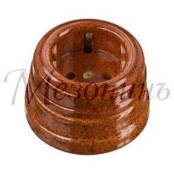 Art-Decor Розетка ретро фарфоровая двухполюсная с з/к,  в комплекте с подъемной рамкой 16А 250В, цве 