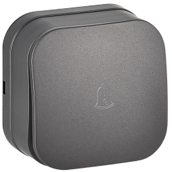 GLORY Выключатель 1-клавишный для открытой установки самовозвратный 10А ВСс20-1-0-ХСм сталь матовый IEK EVH14-K46M-10