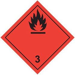 Знак наклейка "Кл.3" (250x250) EKF an-7-03