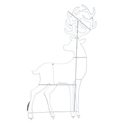 Фигура световая Сказочный олень из гибкого неона, 180х110 см, 2400 LED, цвет свечения белый NEON-NIG 501-315