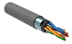 Кабель витая пара F/UTP кат. 5E 100МГц 4 пары PVC INDOOR 1м серый GENERICA BC1-C5E04-311-305-G