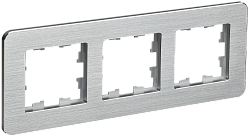 BRITE Рамка 3-местная РУ-3-1-Бр металл алюминий RE AL IEK BR-M32-M-21-K47