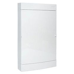 Щит комбинированный "Unix" белая дверь (2х18 (36) модулей + 1 монтажная плата) 4 габарит 651x396x112 IP41 ux-2x18+1m-nw