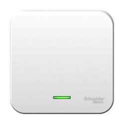Выключатель 1-кл. ОП Blanca 6А IP20 (сх. 1) 250В с подсветкой с металлич. пластиной бел. SE BLNVA061121 1210436