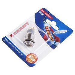 Кнопка  антивандальная Ø16 250В Б/Фикс (5с) (ON)-OFF/(OFF)-ON красная (A-16-C4) REXANT (в упак. 1шт. 06-0354-A