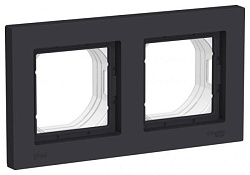 Рамка 2-м AtlasDesign Aqua IP44 карбон SE ATN441002 1324375
