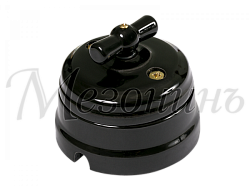 Выключатель ретро фарфоровый поворотный на четыре положения (2-х клавишн, в компл с подъемной  GE70401-05