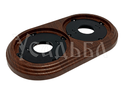 Рамка двухместная пластиковая, 163x92x14 мм, цвет - орех, серия УСАДЬБА, ТМ МЕЗОНИНЪ GE30702-14