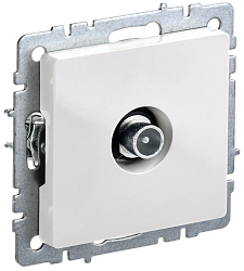 BRITE Розетка TV проходная РТВ10-0-БрБ белый IEK BR-A10-P-K01