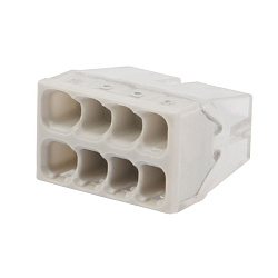 Экспресс-клемма СМК 2273-208, 8-проводная 0,5-2,5 мм², прозрачная (50 шт/уп) REXANT 