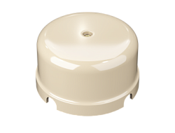 Коробка распределительная пластиковая D80мм, высота 43мм, IP20, цвет - слоновая кость, УСАДЬБА, ТМ " GE30236-02