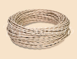 Провод монтажный витой ПВХ 3х2,5мм, цвет - слоновая кость (бухта 5м), ТМ "МЕЗОНИНЪ" GE70114-02 GE70104-02