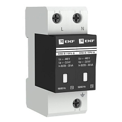 Ограничитель импульсных напряжений ОПВ-B/2P In 30кА 440В с сигн. EKF opv-b2