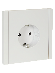 FORTE&PIANO Розетка 1-местная с заземлением без защитных шторок безвинтовое крепление 16А FP214 белый IEK FP-R11-16-1-K01