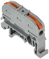 Строительно-монтажная клемма СМК 222-4111D проходная на DIN-рейку (50шт/упак) IEK UKZ20-4111D-050