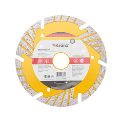Диск алмазный отрезной Turbo сегментный с защитными секторами, 125х22,2x10мм KRANZ KR-90-0106