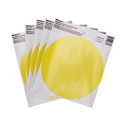 Наклейка информационный знак «Желтый круг» с хедером; d -150 мм REXANT 56-0014-3