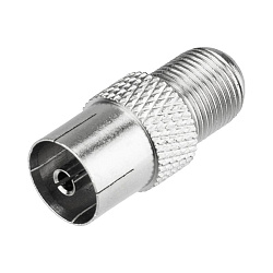 Переходник антенный, (гнездо F - гнездо TV), 1 шт. REXANT 06-0024-A