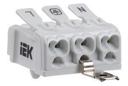 Клемма пружинная соединительная КСПнз3-L+N+PE IEK 